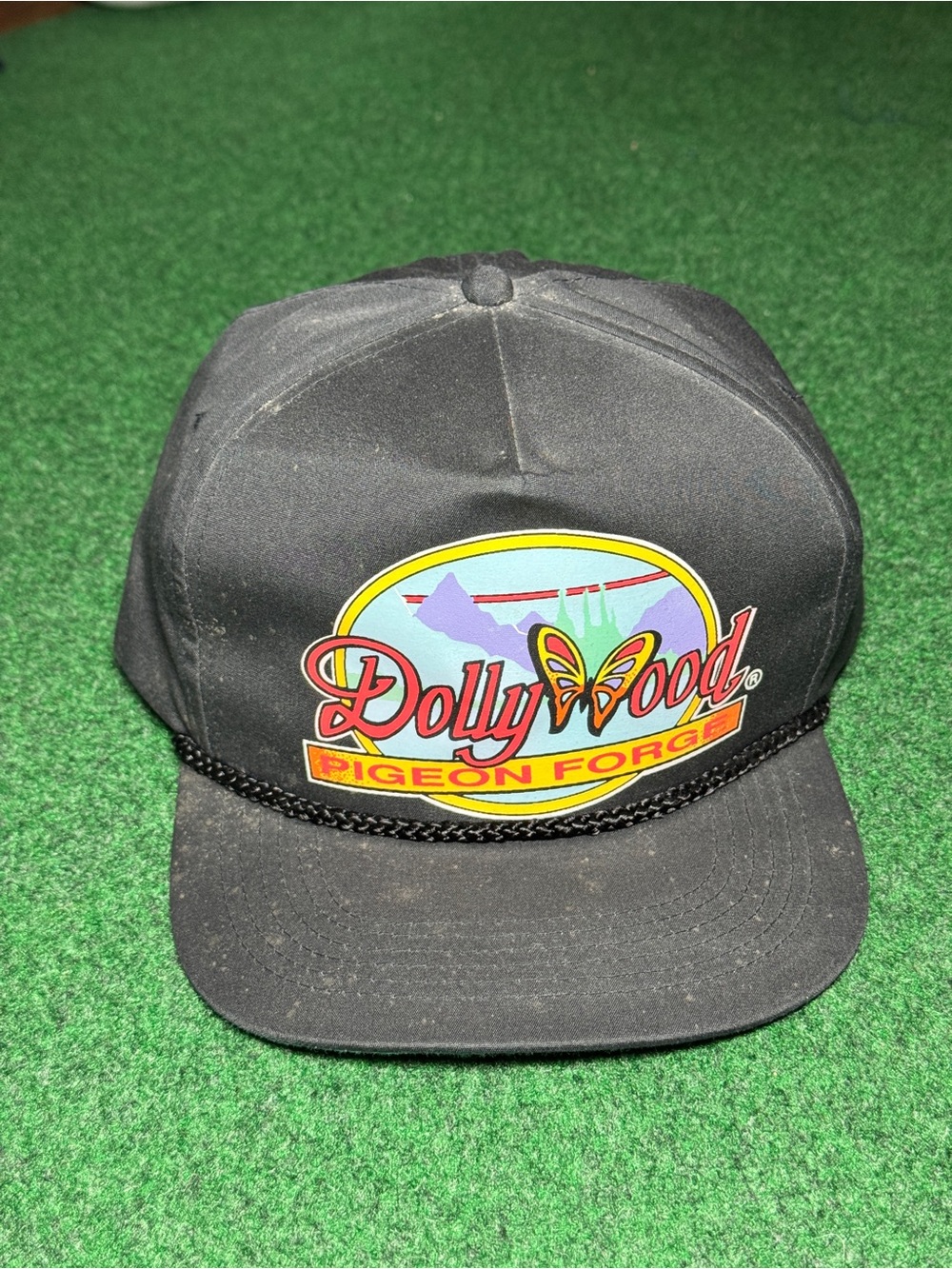 Dollywood Vintage Hat Pigeon Forge Dolly Parton 90s Snapback Black Cap